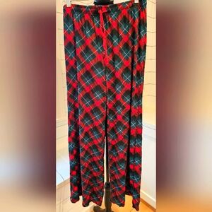 Red and Green Plaid Holiday Lounge Pants